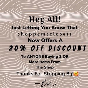 20% OFF DISCOUNT☺️